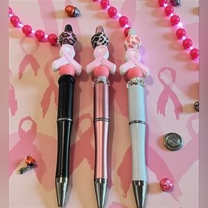 Breast Cancer Awareness Beaded Pen 1 pc